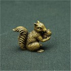 Antique Bronze Small Squirrel Ornament Solid Copper Statue Figurines Brass Sq   