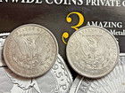 1880-o   1884-p Morgan Silver Dollars  1   Au To Unc   Two Coins 