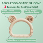 3-pack Baby Teething Toys With Anti-drop Clip  Infant Silicone Teether Ring   Fo