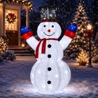 4ft Christmas Snowman With Led Lights For Garden Lawns Yards Holiday Decorations