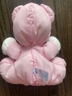 Fisher Price Puffalump 9x8x3   baby Pink 1994 Teddy Bear With Rattle Vtg Euc