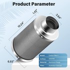 Ipower 6  Inch Air Carbon Charcoal Filter For Odor Control Exhaust Inline Fan