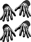 2 Pairs Of Lightweight Glow-in-the-dark Skeleton Gloves - Perfect For Costumes