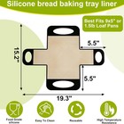 Reusable Silicone Bread Loaf Pan Liner   fits 9x5  Large  Beige And Black 