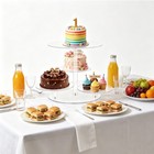 4 Tiers Acrylic Clear Cake Stand Wedding Birthday Cupcake Display Cake Tower Us