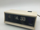 Vintage Copal Rp-200 Flip Clock White Showa Era Retro Table Clock Working Tested