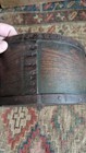 Antique Early Primitive Wood Grain Measure Bucket Orig Green Paint 9  Signed 