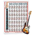 Mini Bass Guitar Chord Chart With 56 Chords - Laminated Bass Guitar Chord Pos   