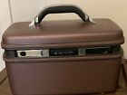 Vintage Samsonite Silhouette 4 Train Case Hardshell Lock  Key - Maroon