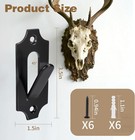 European Skull Mount Bracket Hangers For Deer   Antelope - 6pack Blac