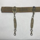Antique Masonic Knights Templar Uniform Sword Belt Red Leather Buckle Chains