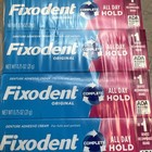 6 Pack Fixodent Denture Adhesive Cream  Original  Strong And Long Hold - 0 75 Oz