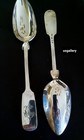 Antique  Sterling Silver Flachspaten Soupspoons 8 3 4 In