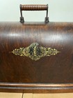 Vs3 Antique Singer Sewing Machine Bentwood Top As Is