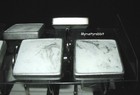 Dkny White   Silver Trim Shower Curtain Hooks - Set 12 - Resin   New