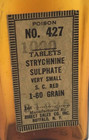 Antique Apothecary Pharmacy Amber Glass Bottle Poison Paper Label Cork Empty Usa