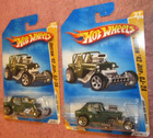 Lot Of 2 - 2009 Hot Wheels New Models - Custom 1942 Jeep Cj-2a
