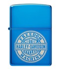 Zippo Windproof Laser Engraved Blue Harley Davidson Lighter  48798  New In Box