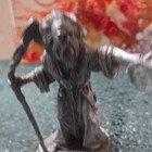 Pewter Wizard Figurine With Staff And Crystal Fantasy Collectible