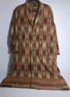Vtg 30s 40s Beacon Ombre Southwestern Blanket Smoking Robe Men s Abalone Buttons