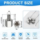 4pcs M5x8mm Male To M6x10mm Female Thread Spacer Standoffs Screws
