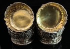 Tiffany   Co Sterling Silver Salt Dips Repousse Gold Wash Set Of 4 Rare