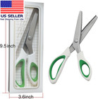 Green Pinking Shears Comfort Grips Crafts Zig Zag Cut Sewing Scissors profession