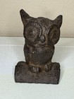 Vintage Cast Iron Owl Piggy Bank