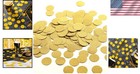 Elegant 200-piece Gold Glitter Confetti Circles For Wedding Table Decor - 1 2  