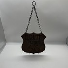 Cast Iron Route 66 Sign Plaque With Chain 
