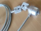 New Genuine Kensington Laptop Security Cable Lock Silver Steel Wire 2 Keys