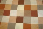 2 Yds Pre Sewn Quilt Top 2 1 2  Block Cotton Fabric Craft Earth Brown 43  X 72 