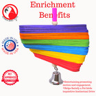 2451 Rainbow Sticks Bird Toy Parrot Cage Colored Wooden Stick Conure Amazon