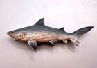 Great White Shark Figurine Wood Grain Resin  1 Shark Approx  6  Inch 
