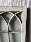 Antique Gothic Arched Glass Window Sash Shabby 34x35 Vintage Chic Old 546-26e