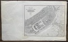 1830 Plan Of Brussels Belgium     Belgian Revolution Antique Engraved City Map