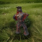 Red Vintage Barclay Manoil Lead Toy Indian Chief Podfoot Figurine 2 5 