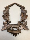 Wooden Cuckoo Clock Front Frame    Leaves  Birds And Fox  
