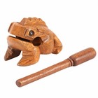 Wooden Lucky Frog Thai Traditional Croaking Instrument Home Table Office Decor