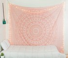 Bohemian Floral Wall Tapestry 84x90 - Hippie Dorm Room Decor