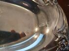 1847 Rogers Silverplate Daffodil Bread Plate Tray  13 x7 5   C1950