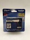 Brother Genuine P-touch  Tze-231 2 Pack Tape   Tze2312pk Black Print White Tape