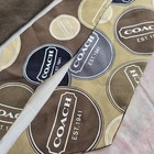 Lot Of 2 Coach Signature Dust Cover Bag 13x16   Silk Twilly Scarf Reversible Bag