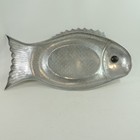 Large  Aluminum Fish Serving Platter By Arthur Court Design Vintage 25 