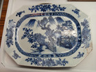 18th C  Chinese Export Porcelain Octagonal Platter Qianlong Period  As Is