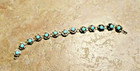 6 25  Fine Vintage Southwestern Sterling Silver Turquoise Flower Link Bracelet