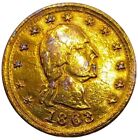  1863  Patriotic Civil War Token F-107 432b  r-7  G Washington Traitors