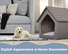 Dog House Outdoor Indoor Small Dog Resin Material Doghouse Outdoor Weatherproof
