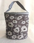 Insulated Double Baby Bottle Bag Tote In Gray Floral - Keeps Warm Or Cold Nwt