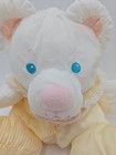 Vintage 1988 Fisher Price Puffalump White Bear Yellow Rattle Stuffed Plush